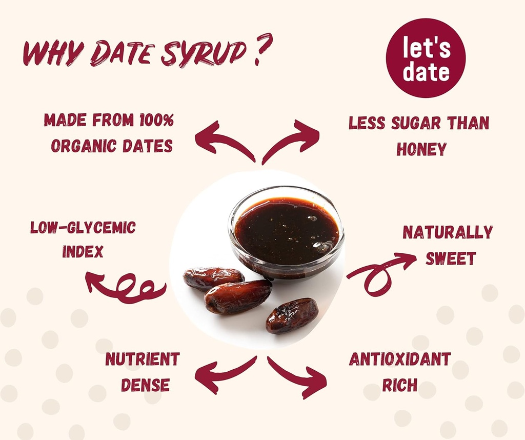 Let's Date Organic Date Syrup 14.1oz