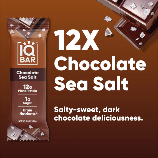 Iq Bar Keto Protein Bar Chocolate Sea Salt 1.6oz