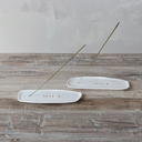 Organic Stoneware Incense Holder Gold Word 