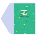 Greeting Card Golf Cart Dog