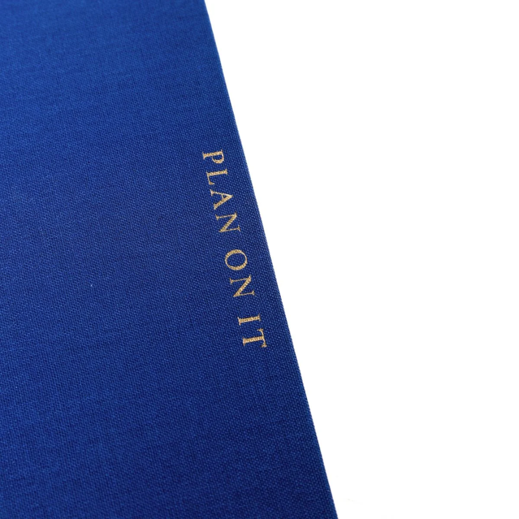 Fabric Covered Journal With Bookmarks Cobalt Blue 6 x 8in