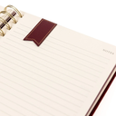 Fabric Covered Journal With Bookmarks Plum Red 6 x 8in