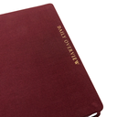 Fabric Covered Journal With Bookmarks Plum Red 6 x 8in