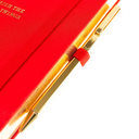 Fabric Covered Journal With Pen Cherry 6in x 8in