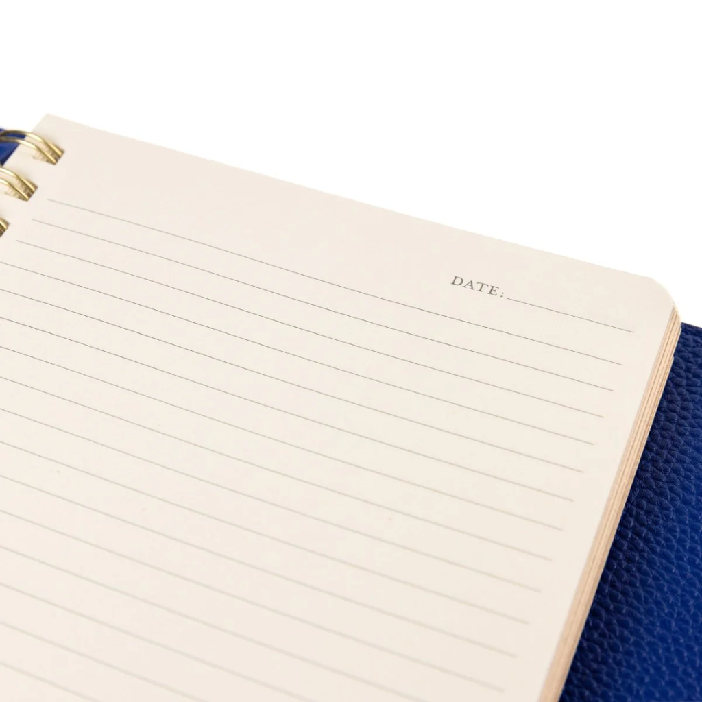 Vegan Leather Wrap Journal Cobalt Blue 6 x 8in