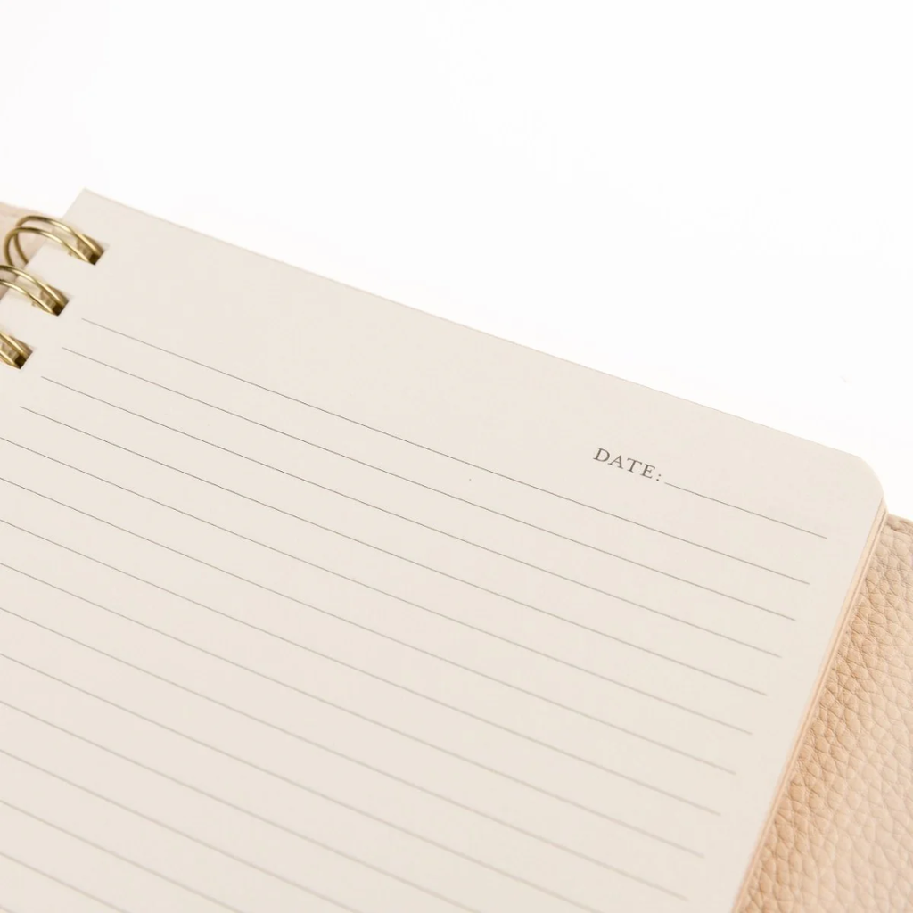 Vegan Leather Wrap Journal Taupe 6 x 8in