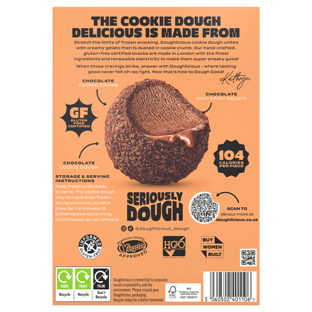 Doughlicious Chocolate Truffle Cookie Dough Gelato Bites 6.77oz