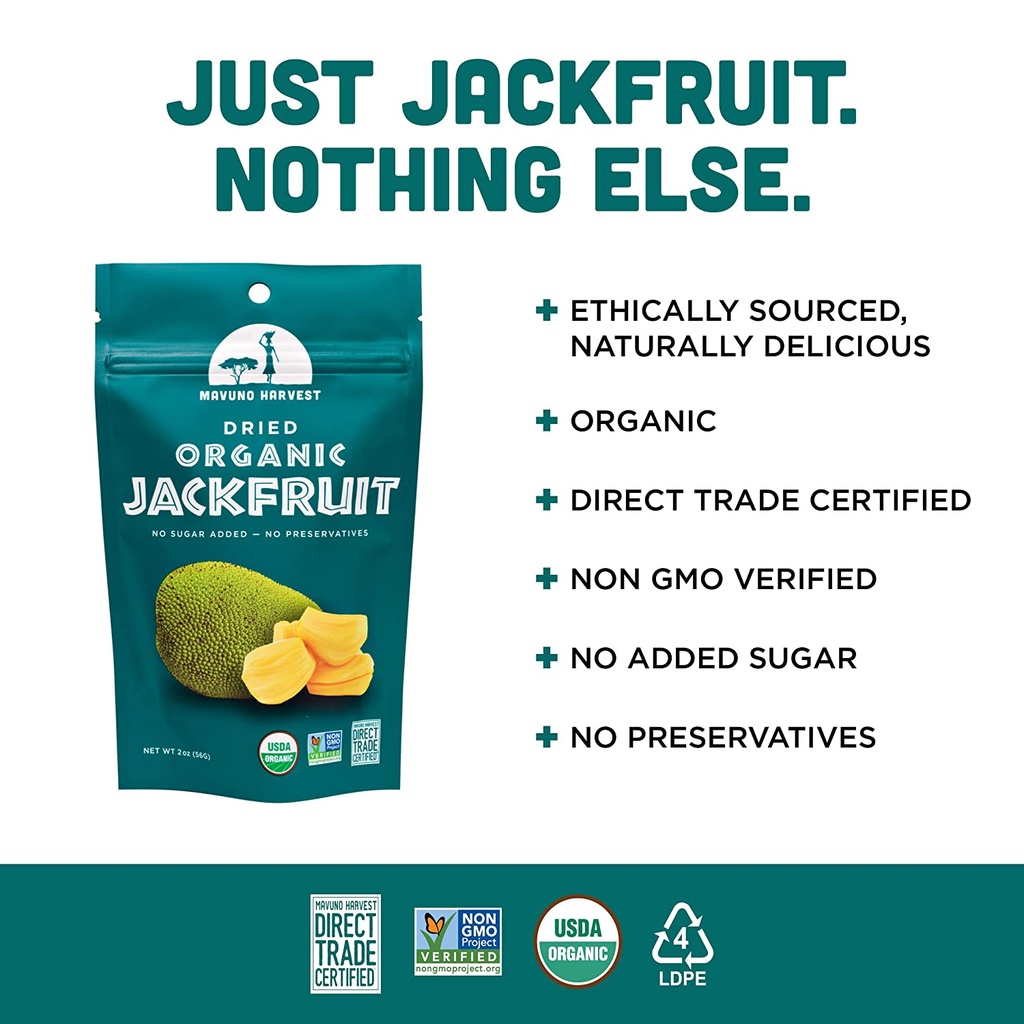 Mavuno Harvest Organic Dried Jackfruit 2oz
