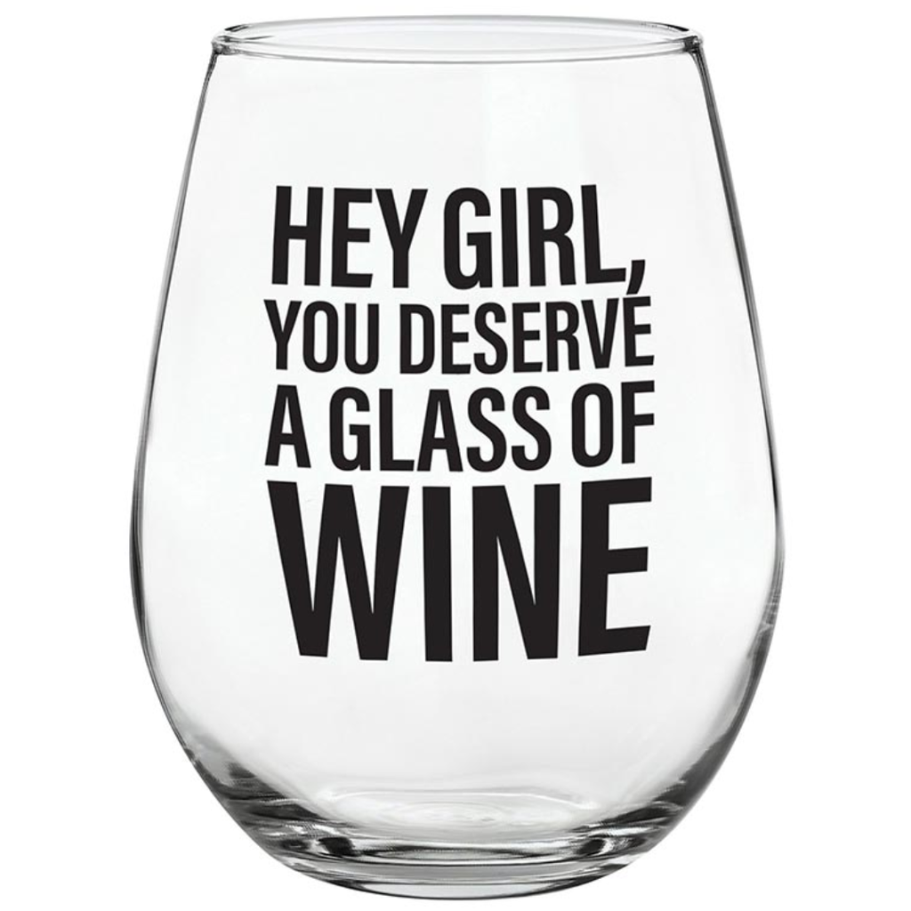 Hey Girl Wine Glass 20oz