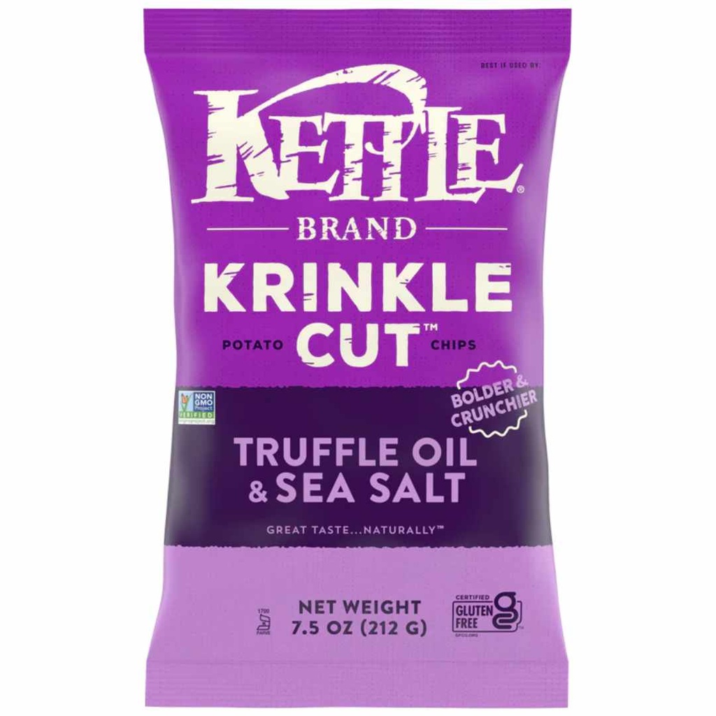 Kettle Chips Krinkle Cut Potato Chips Truffle & Sea Salt 7.5oz