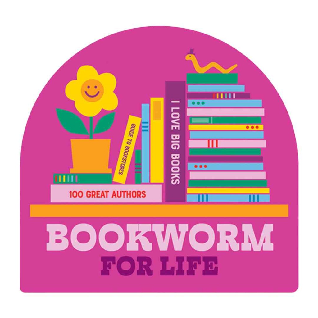 Bookworm For Life Sticker