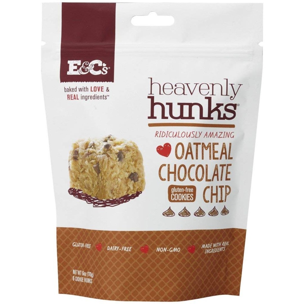 Heavenly Hunks Gluten Free Oatmeal Chocolate Chip Cookies 6oz