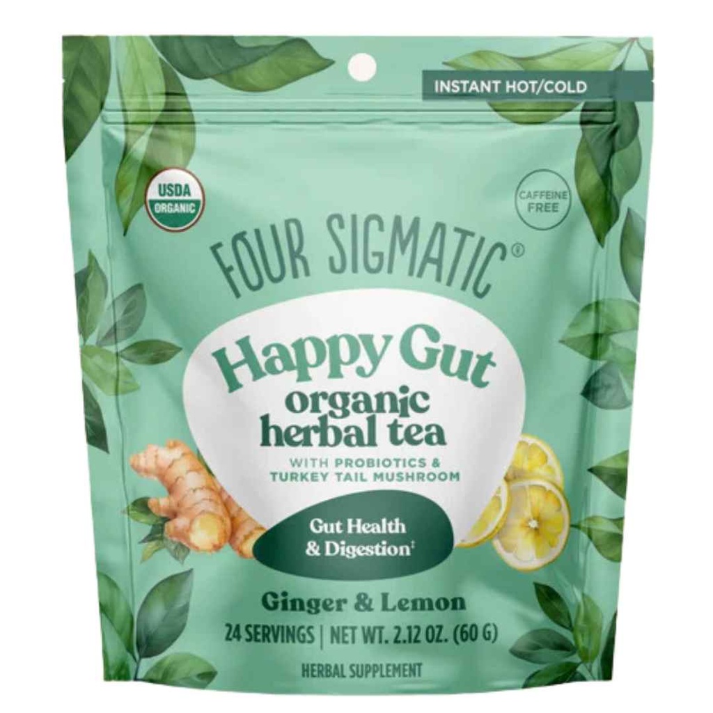 Four Sigmatic Happy Gut Ginger & Lemon Herbal Tea 2.12oz