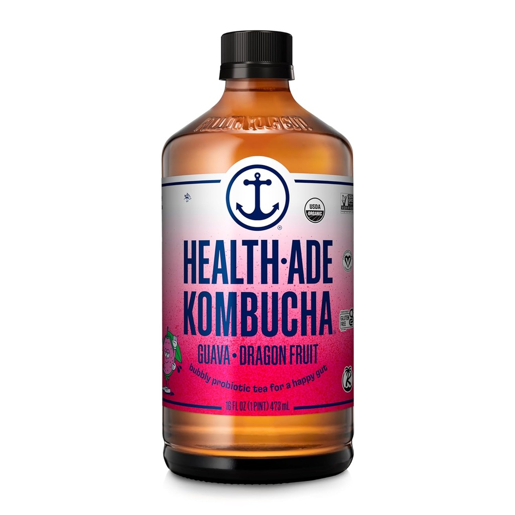 Health-Ade Kombucha Guava Dragon Fruit 16oz