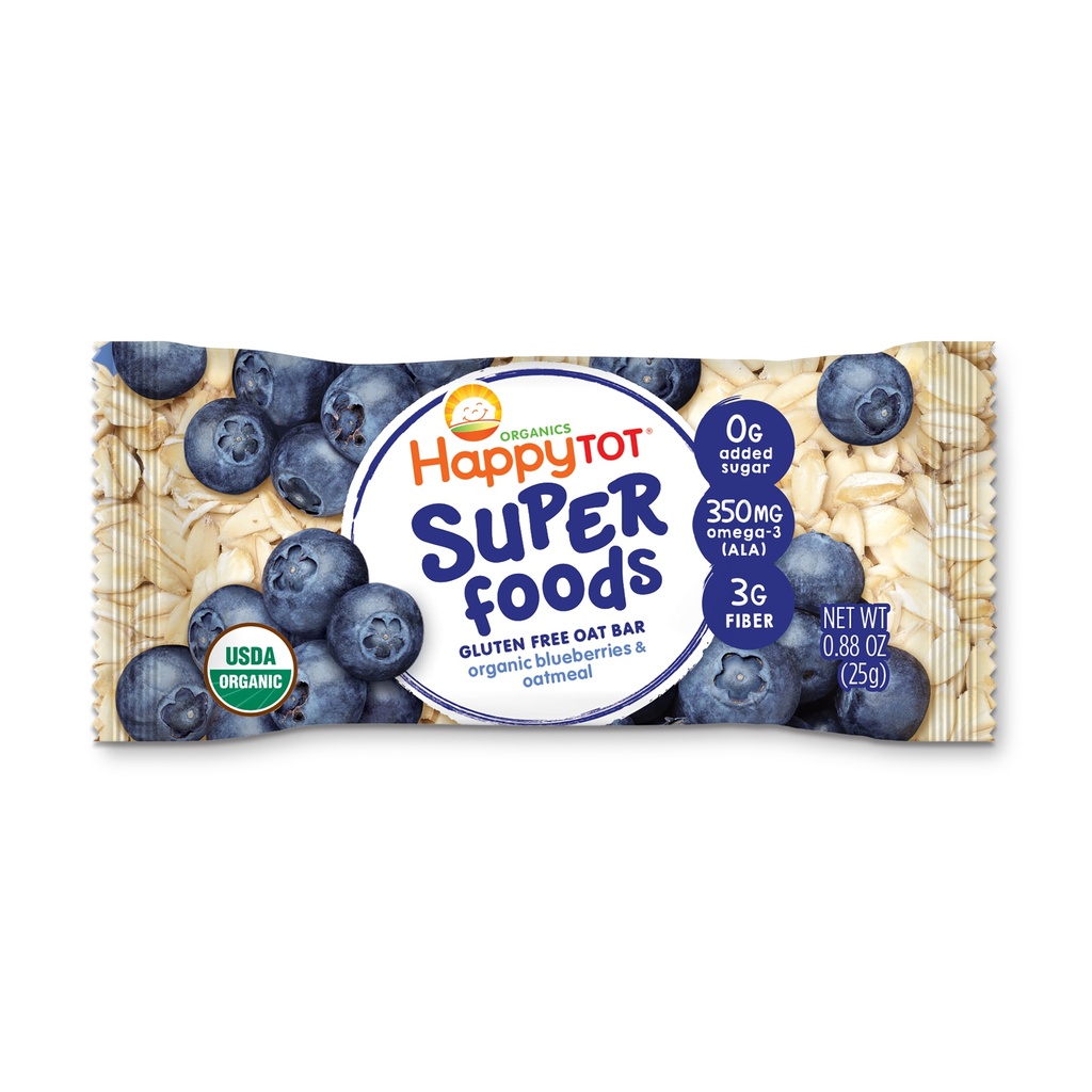 Happy Tot Organic Soft-Baked Oat Bar Blueberry 4.4oz 5pk