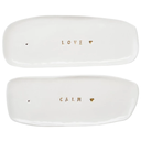 Organic Stoneware Incense Holder Gold Word 