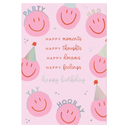 Greeting Card Pink Smiley