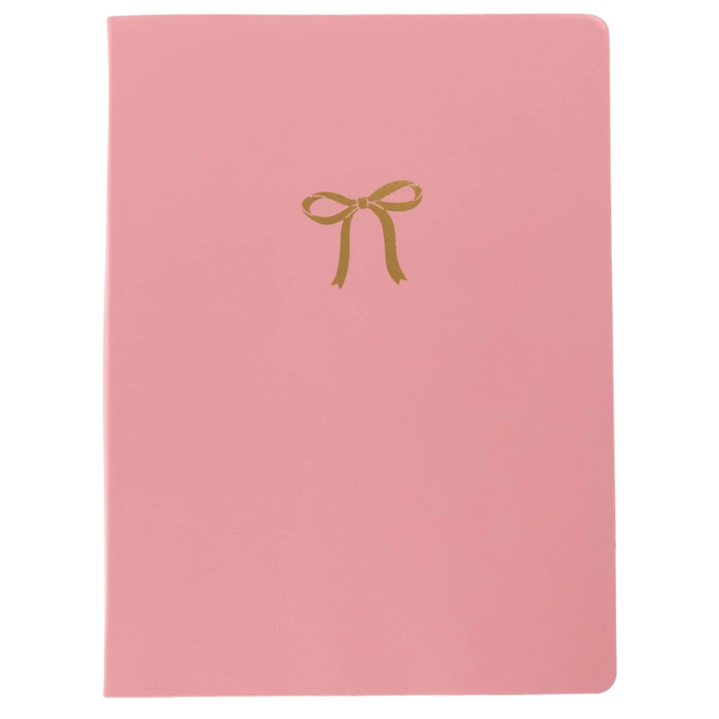 Vegan Leather Journal Pretty Bow 6 x 8in