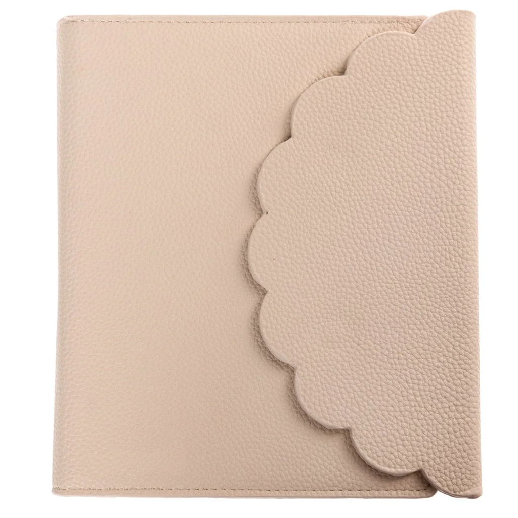 Vegan Leather Wrap Journal Taupe 6 x 8in