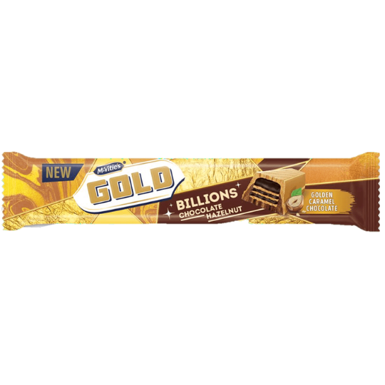 McVitie's Gold Chocolate & Hazelnut Billions Wafer 39g