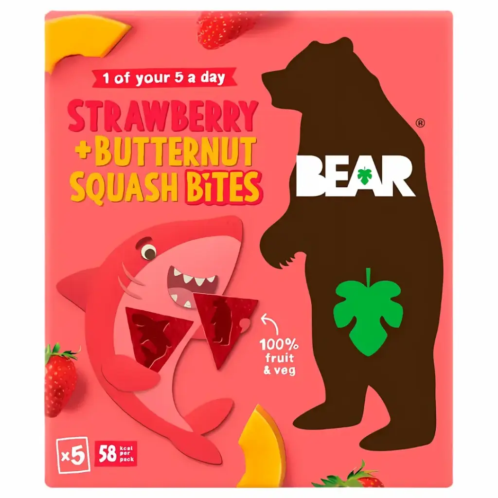 BEAR Bites Strawberry + Butternut Squash 5x18g