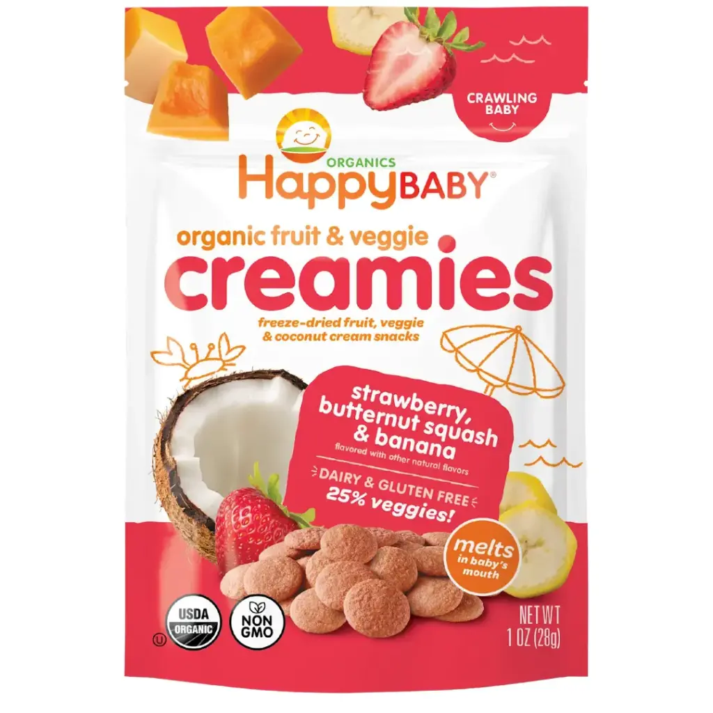 Happy Baby Organic Creamies Strawberry, Butternut Squash and Banana 1oz