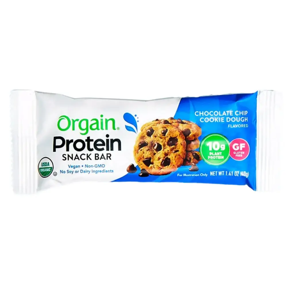 Orgain Organic Protein Bar Chocolate Chip Cookie Dough 1.41oz