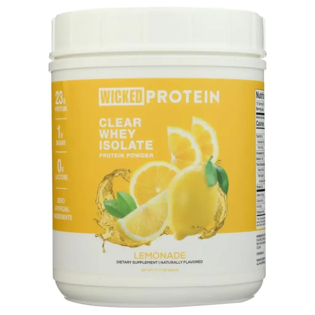Wicked Clear Whey Protein Isolate Powder Lemonade 17.7oz