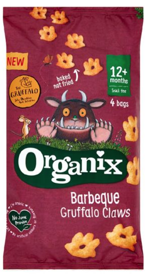 Organix Gruffalo Claws Barbeque Multipack 4x15g