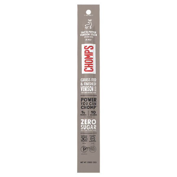 Chomps Salt Pepper Venison Sticks 1.15oz