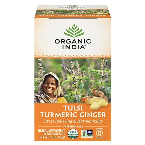 Organic India Tulsi Turmeric Ginger Caffeine Free