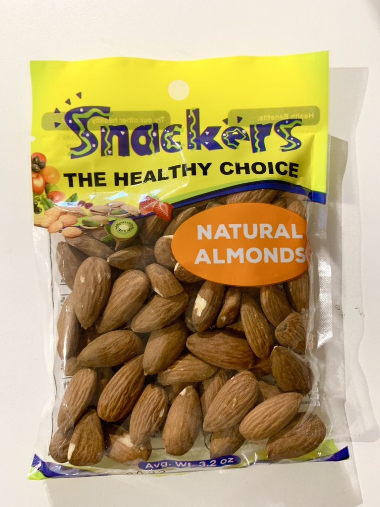 Snackers Natural Almonds 3oz