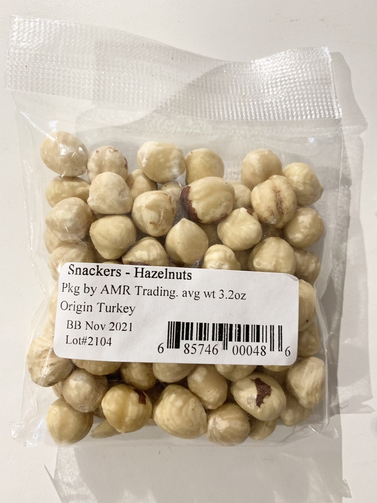 Snackers Hazelnuts 3oz