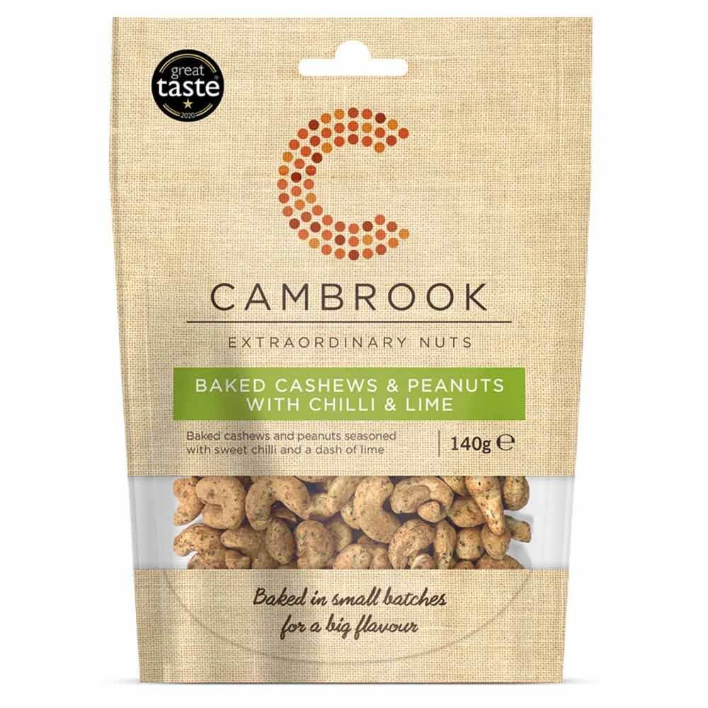 Cambrook Cashews and Peanuts with Chilli and Lime 140g