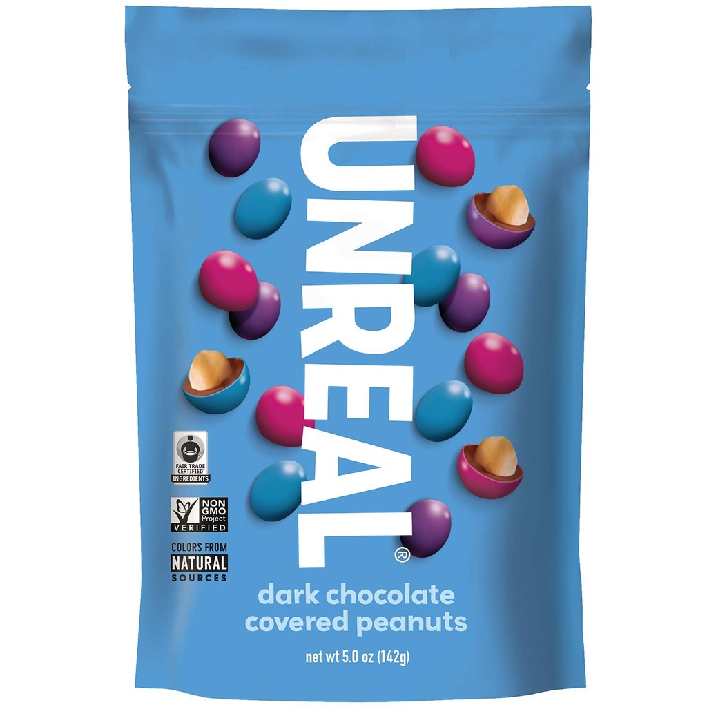 Unreal Dark Chocolate Peanut Gems 5oz