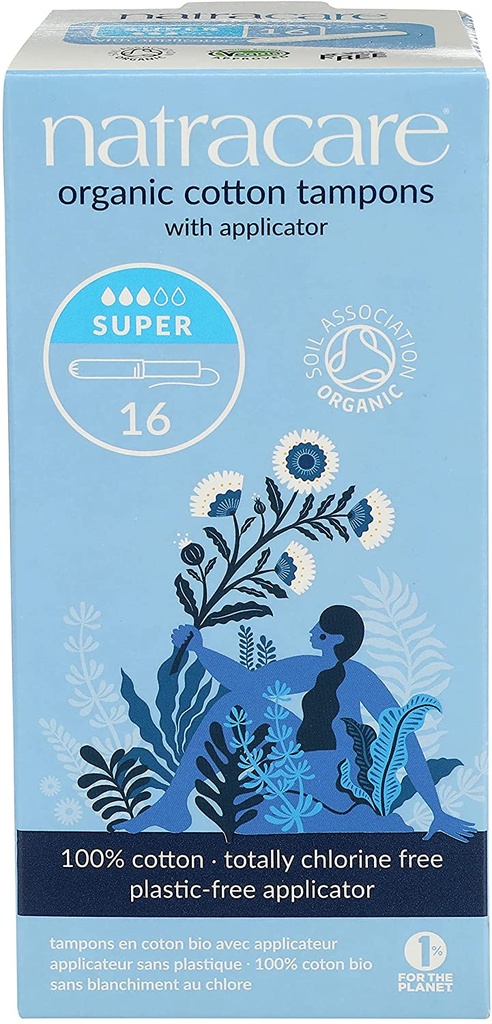 Natracare Super Tampons With Applicator 16ct