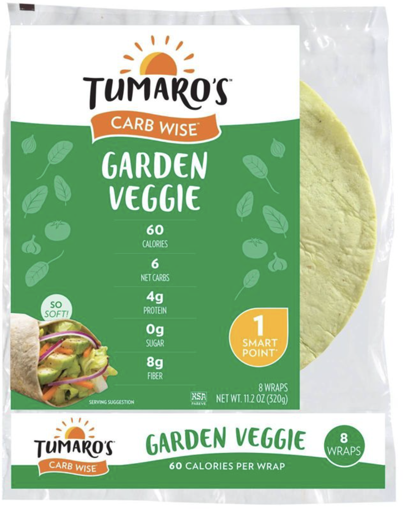 Tumaro's Low Carb Tortillas Garden Vegetable 8CT