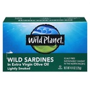 Wild Planet Canned Lightly Smoked Wild Sardines in Extra Virgin Olive Oil 4.4oz