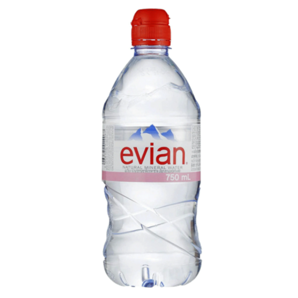 Evian Plastic Sports Cap Water 750ml