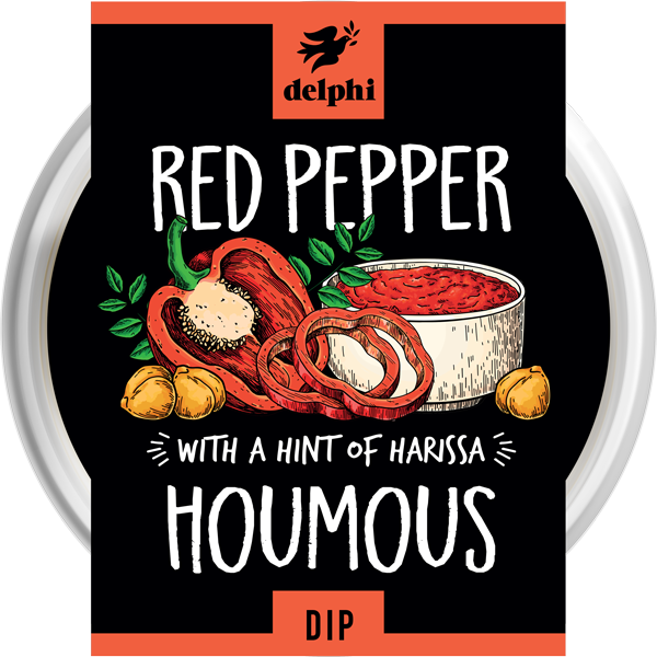 Delphi Chargrilled Red Pepper Houmous Dip 170g