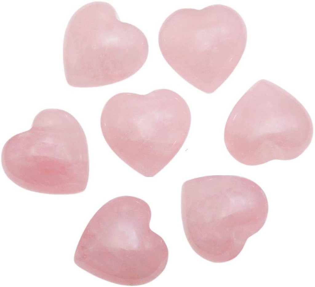 Mini Rose Quartz Heart 25-30mm