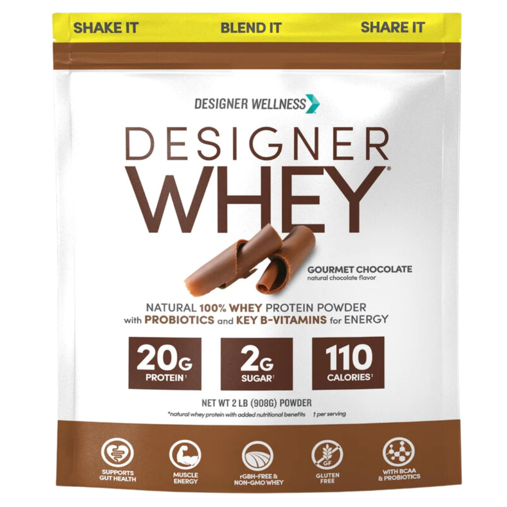 Designer Whey 100% Natural Whey Protein Powder Chocolate 2LB