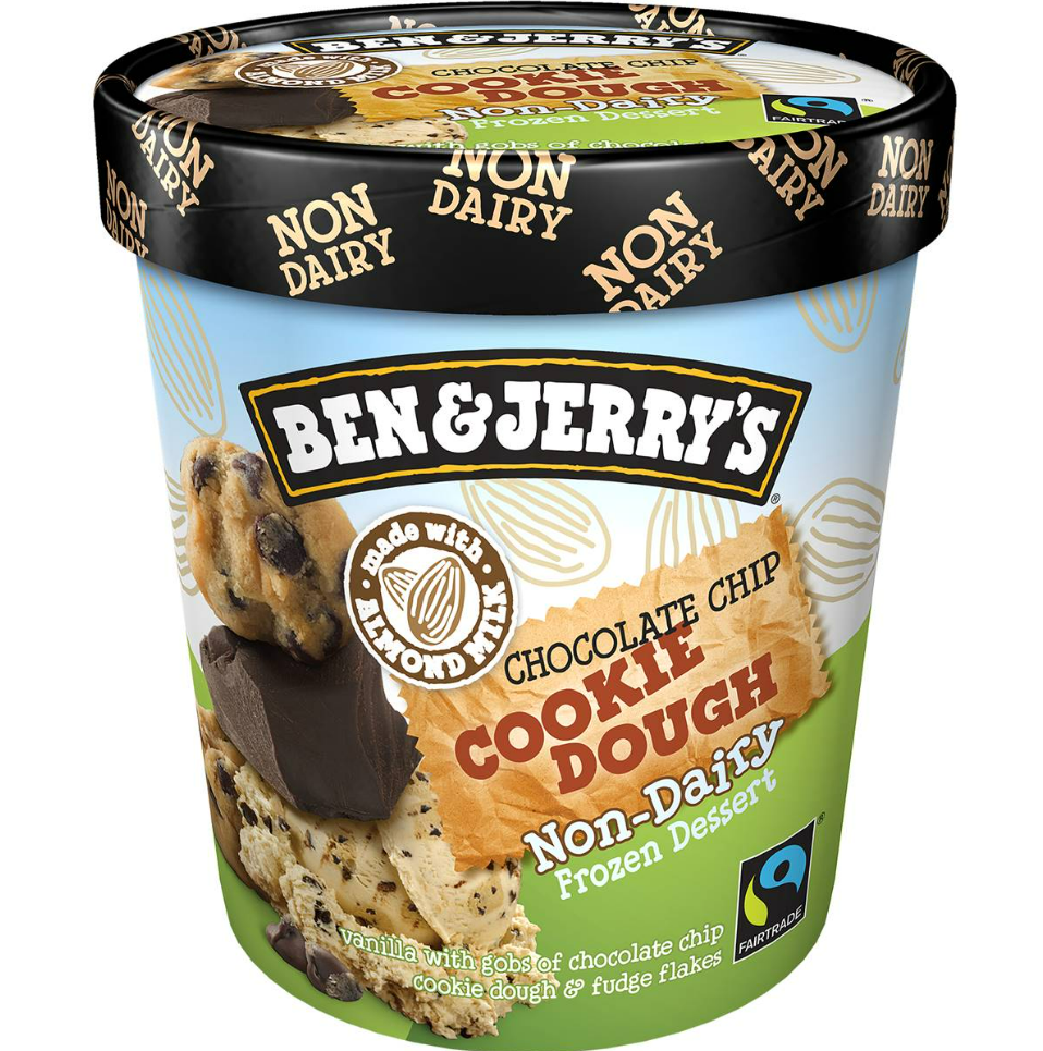 Ben and Jerry's Non Dairy Plant Based Chocolate Chip Cookie Dough Ice Cream 