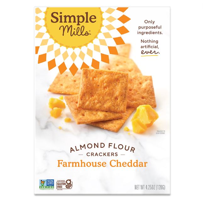 Simple Mills Almond Flour Crackers Farmhouse Cheddar 4.25oz