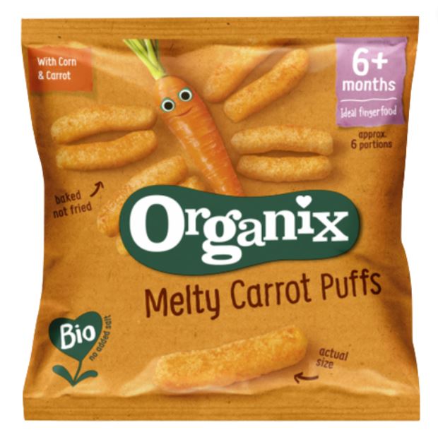 Organix Melty Carrot Puffs 6+ Months 20g