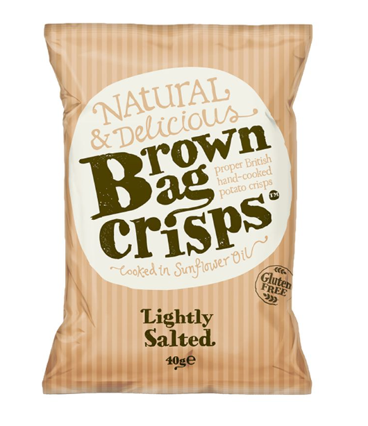 Brown Bag Crisps Lightly Salted 40g