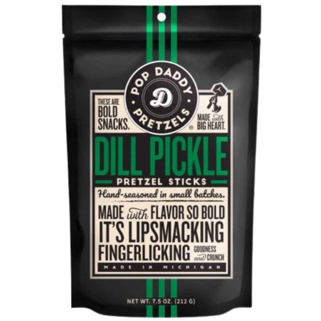 Pop Daddy Pretzel Sticks Dill Pickle 7.5oz