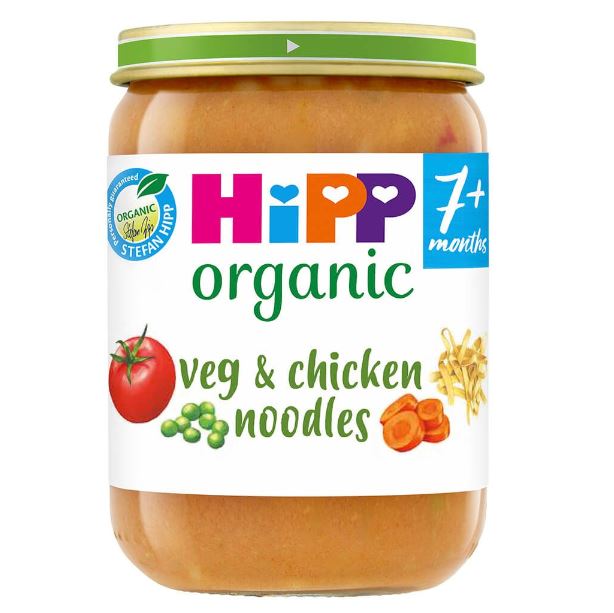 HiPP Organic Veg & Chicken Noodles Baby Food Jar 7+ Months 190g