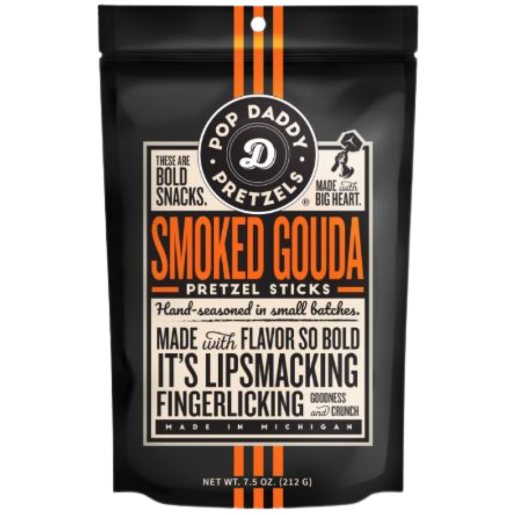 Pop Daddy Pretzel Sticks Smoked Gouda 7.5oz