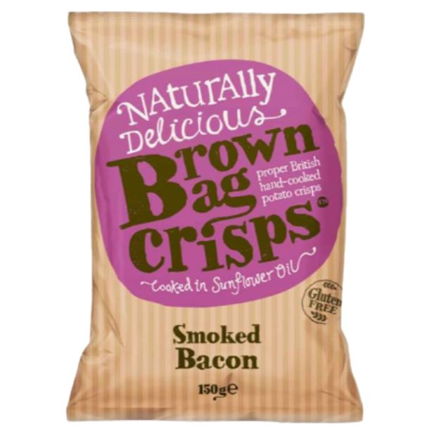 Brown Bag Crisps Smoked Bacon 150g